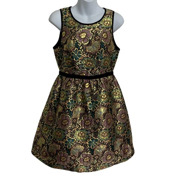 Ladakh Anthropologie opulence gold floral dress size 4 - Picture 5 of 9